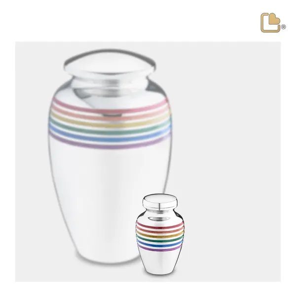 Messing urn - ArtDeco Pride zilver - 0,07 Liter
