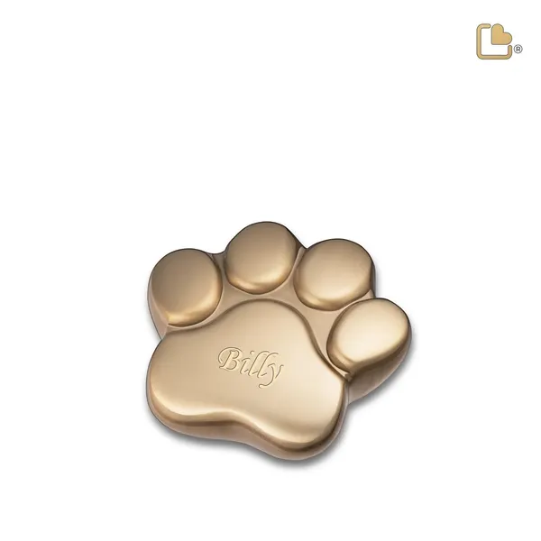 Messing urn - LovePaw goud - 0,07 Liter