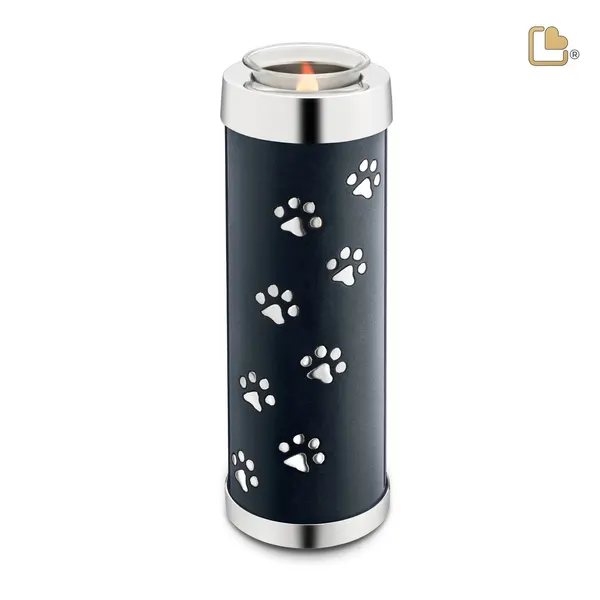 Metalen dierenurn - Tall Tealight antraciet - 1,11 Liter