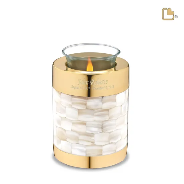 Metalen urn - Mother Tealight goud - 0,41 Liter