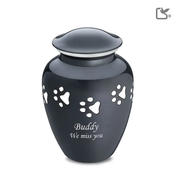 Metalen dierenurn - Klassiek antraciet - 2,11 Liter