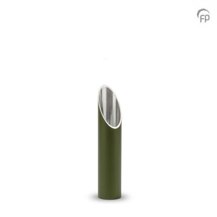 Aluminium urn - kaarshouder groot groen - 0,30 Liter