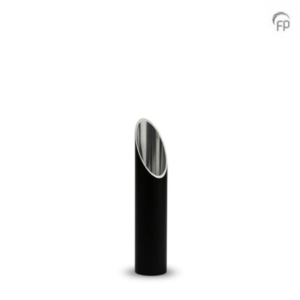Aluminium urn - kaarshouder groot zwart - 0,30 Liter