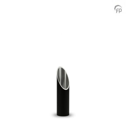 Aluminium urn - kaarshouder medium zwart - 0,20 Liter