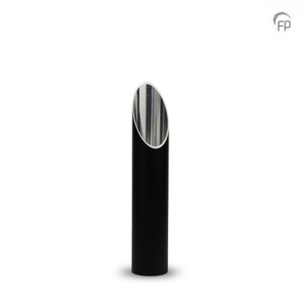 Aluminium urn - tuinornament klein zwart - 2,10 Liter