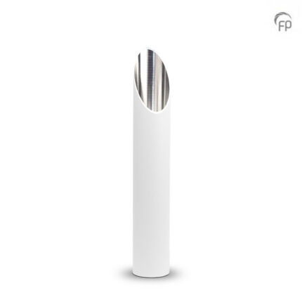 Aluminium urn - tuinornament medium wit - 3 Liter