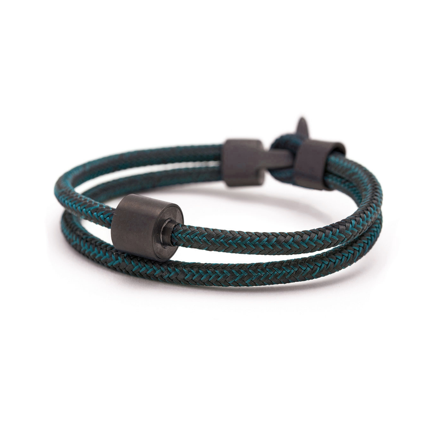 Armband - Black & Petrol Koord Black Edition Armband - Black & Petrol Koord Black Edition