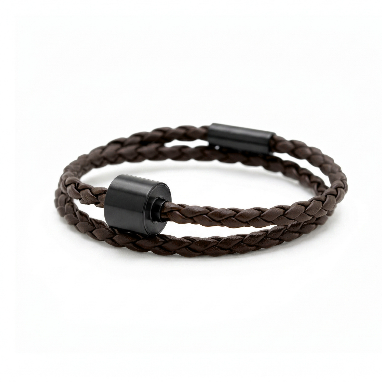 Armband - Bruin Gevlochten Leer Black Edition Armband - Bruin Gevlochten Leer Black Edition