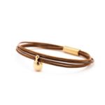Armband - Cognac Charm - goud