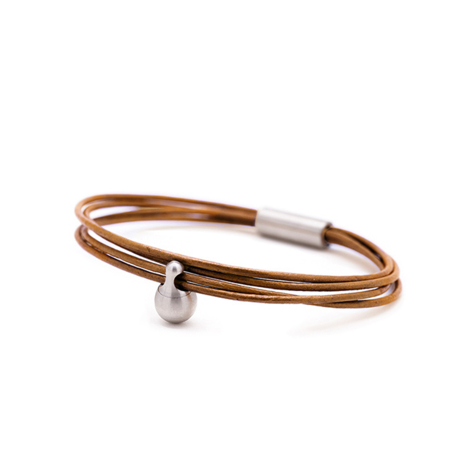 Armband - Cognac Charm - zilver Armband - Cognac Charm - zilver