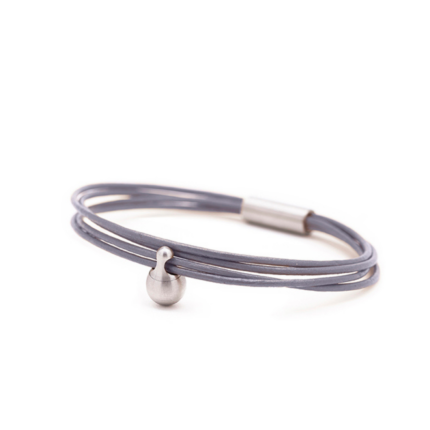 Armband - Grijze Charm - zilver