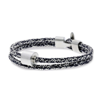 Armband - Jeans Koord - zilver