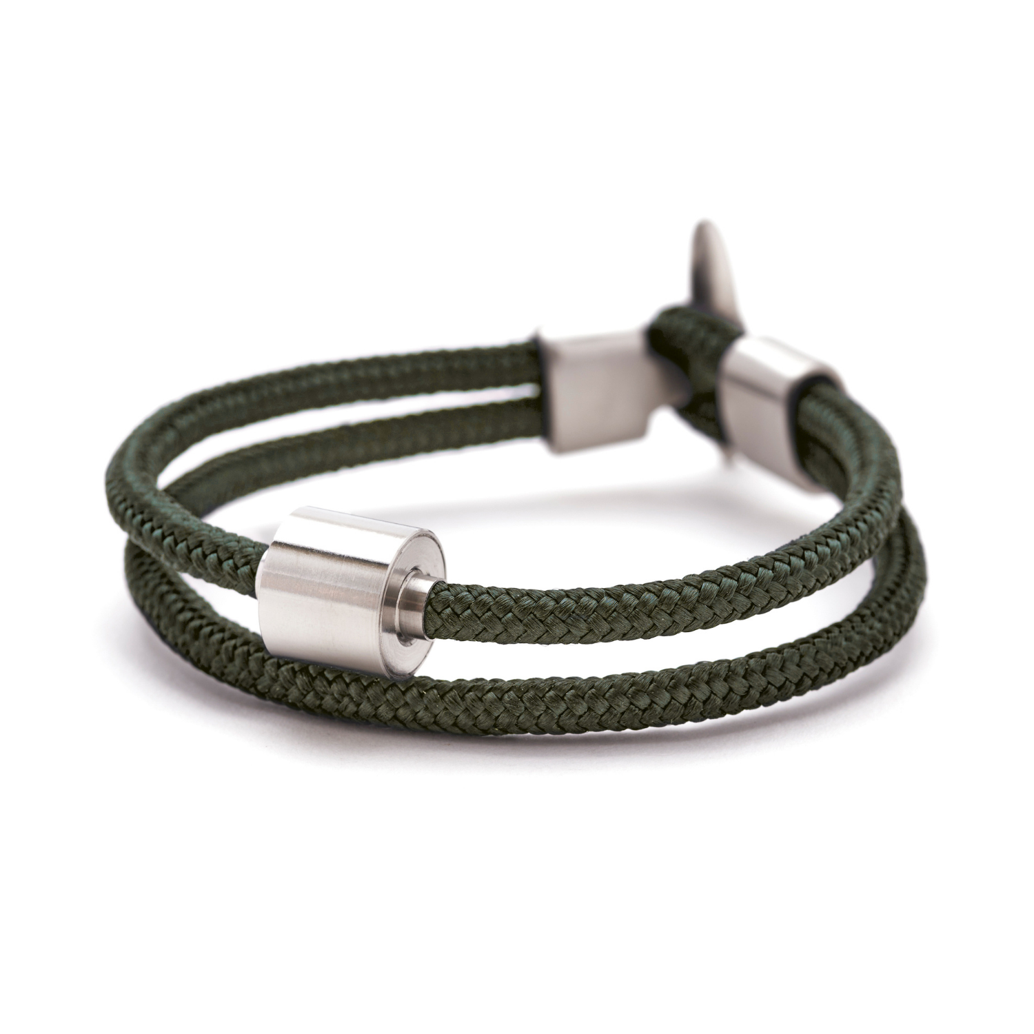 Armband - Nato Groen Koord - zilver Armband - Nato Groen Koord - zilver