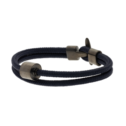 Armband - Navy Blauw Koord Black Edition