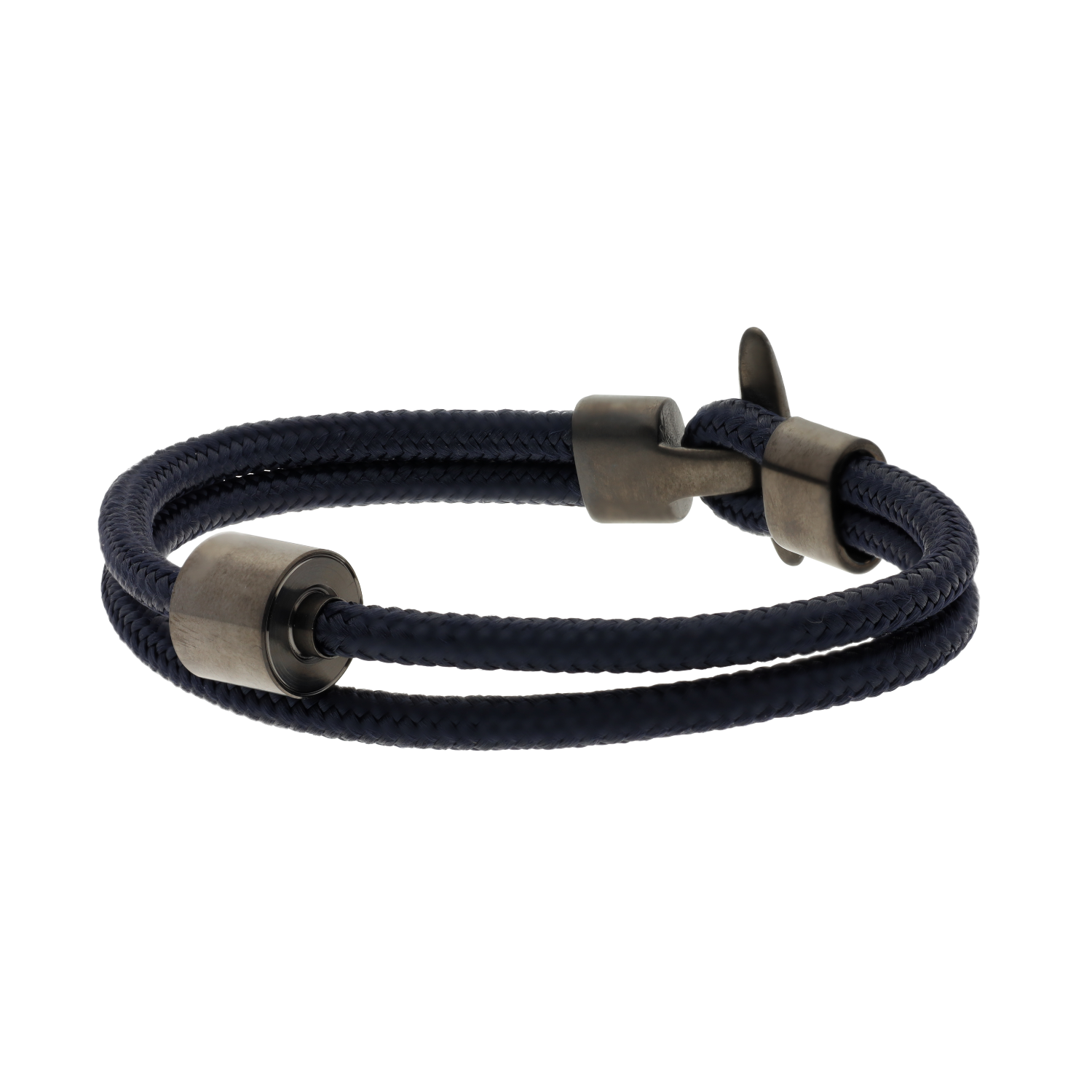 Armband - Navy Blauw Koord Black Edition Armband - Navy Blauw Koord Black Edition