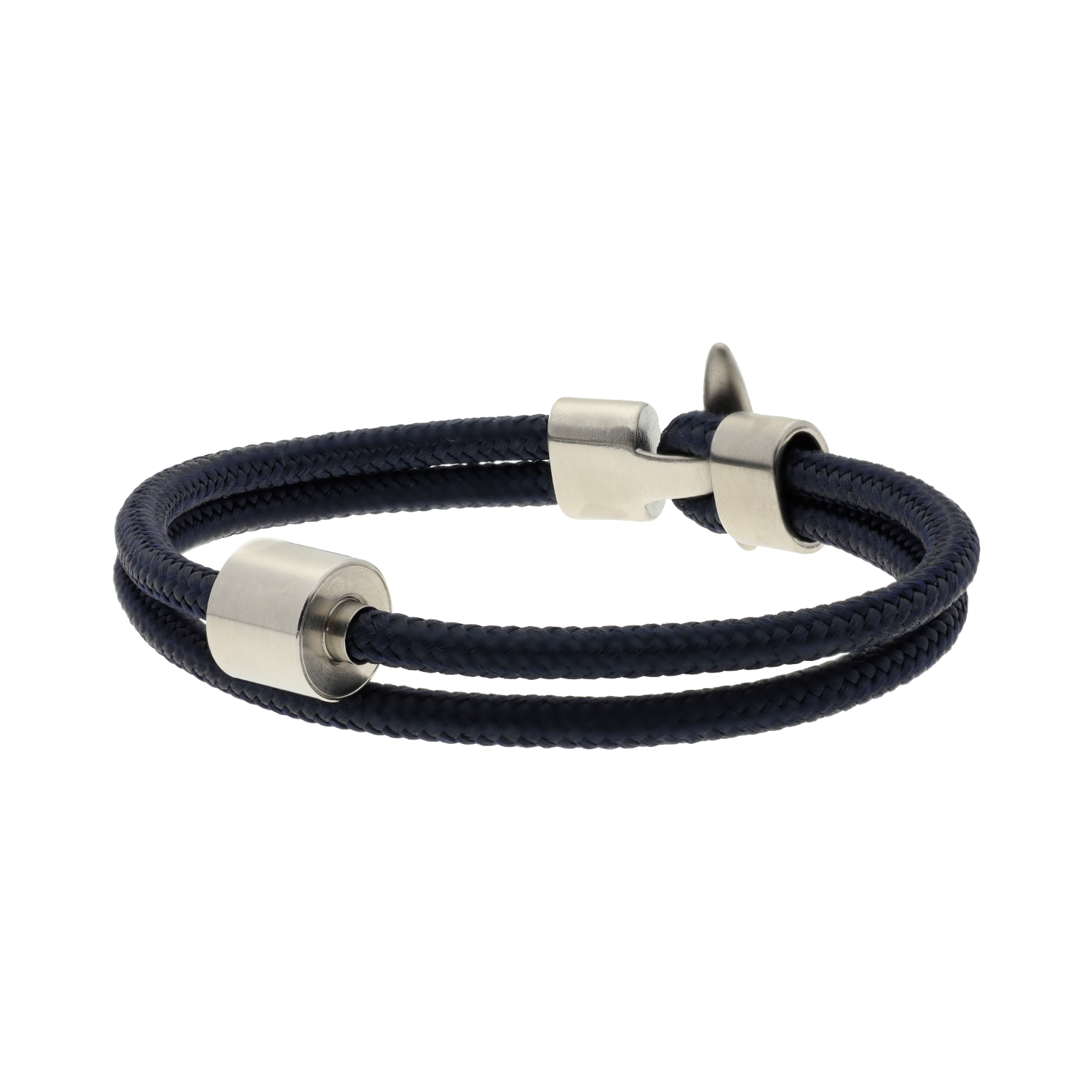 Armband - Navy Blauw Koord - zilver Armband - Navy Blauw Koord - zilver