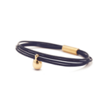Armband - Navyblauw Charm - goud