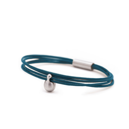 Armband - Petrol Charm - zilver