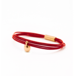 Armband - Rode Charm - goud