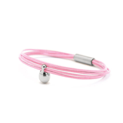 Armband - Roze Charm Staal