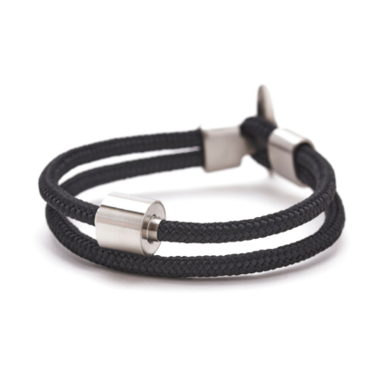 Armband - Zwart Koord - zilver