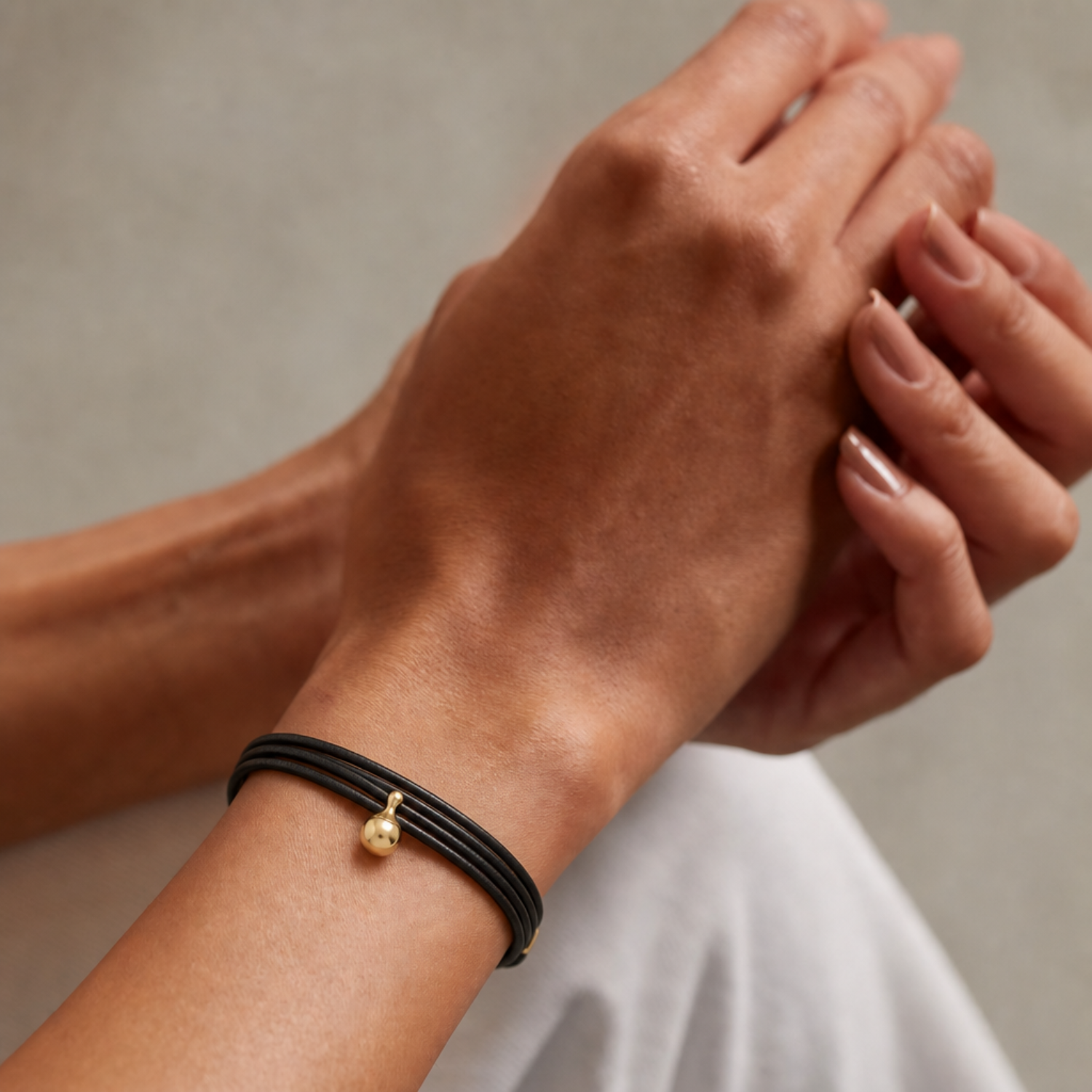 Armband - Zwarte Charm - goud Armband - Zwarte Charm - goud