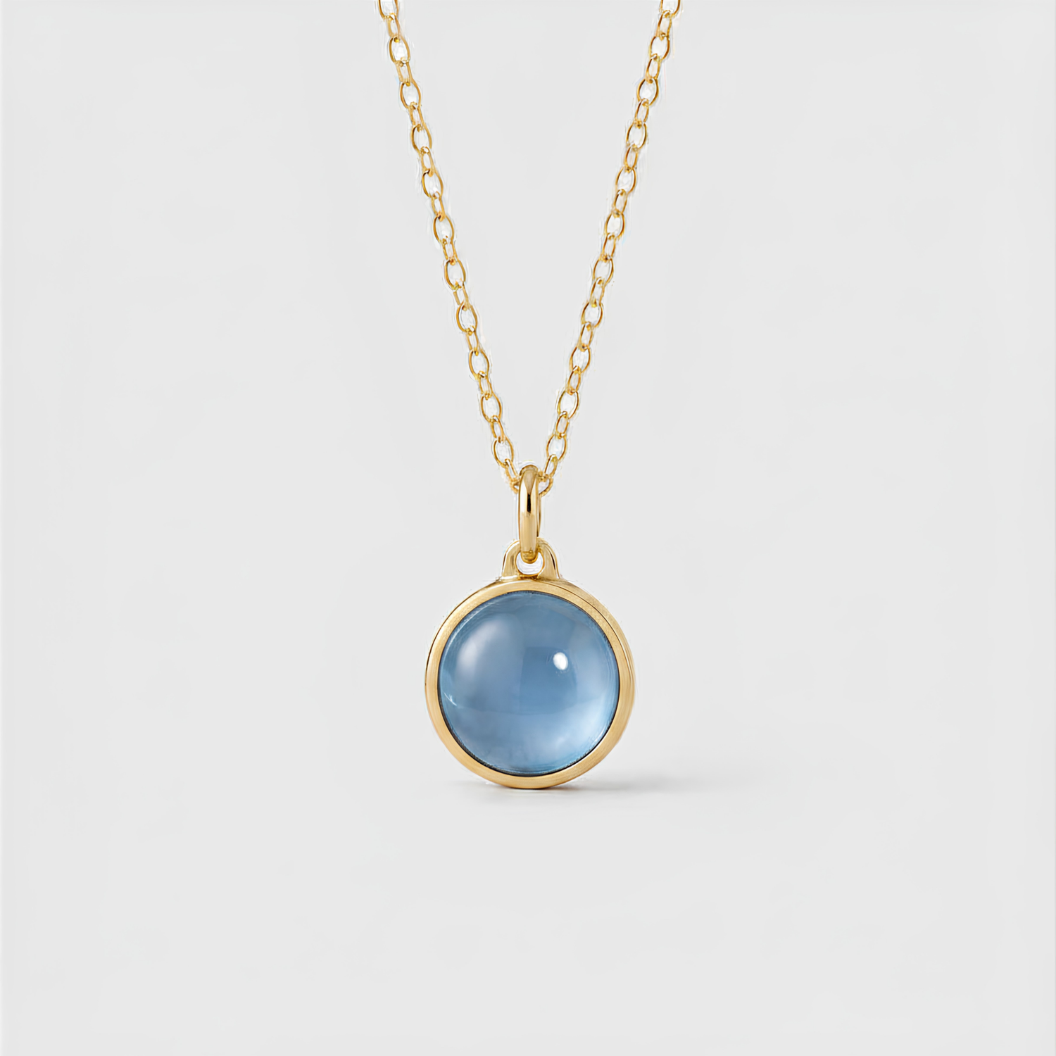 Assieraad-hanger - Blauwe Agaat - goud Assieraad-hanger - Blauwe Agaat - goud