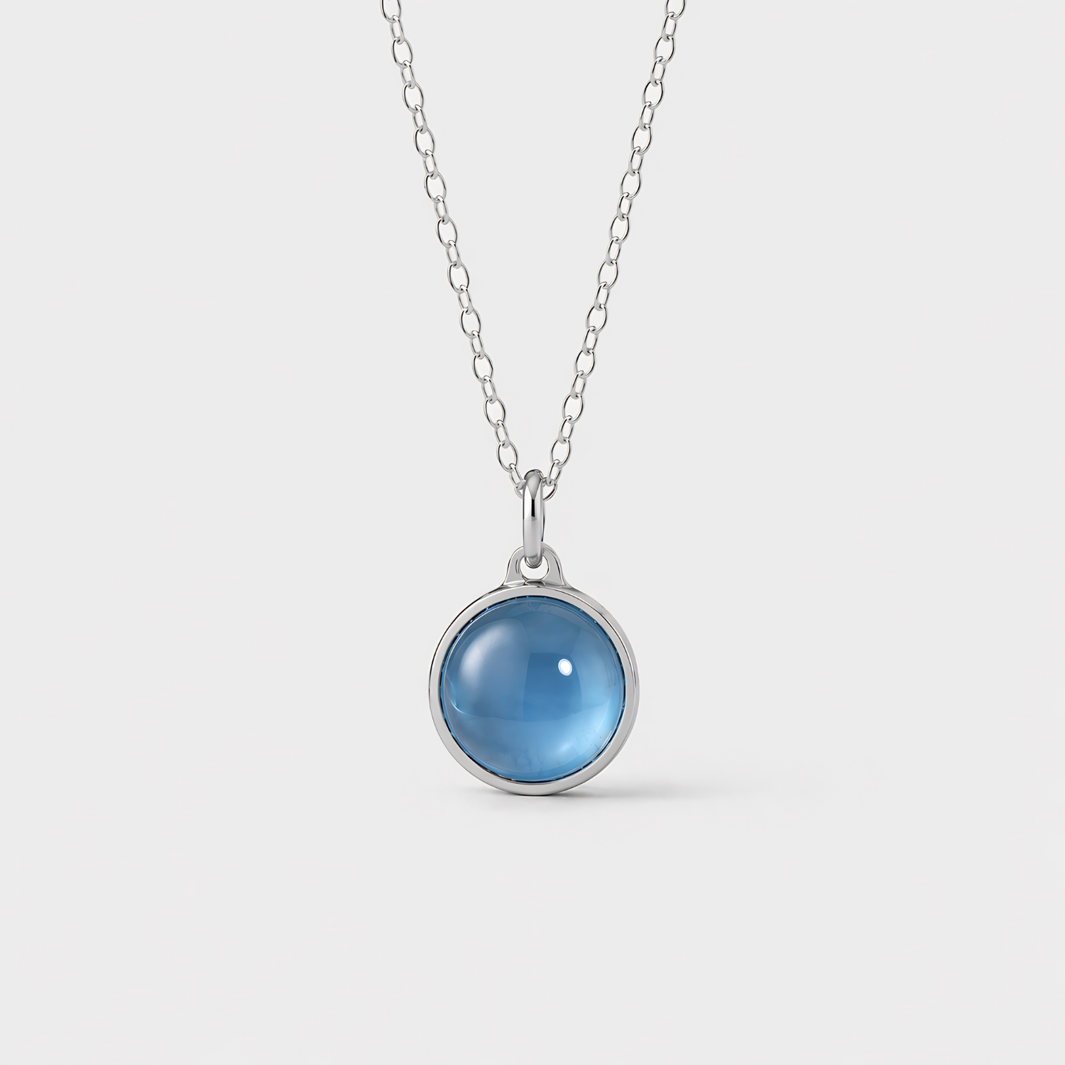 Assieraad-hanger - Blauwe Agaat - zilver Assieraad-hanger - Blauwe Agaat - zilver