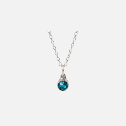 Assieraad-hanger - December Topaas - zilver