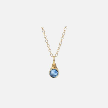 Assieraad-hanger - Maart Aquamarijn - goud
