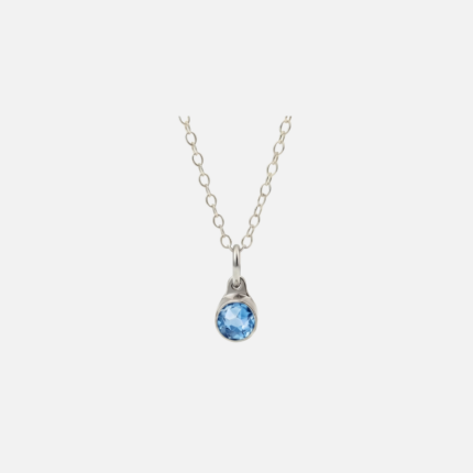 Assieraad-hanger - Maart Aquamarijn - zilver