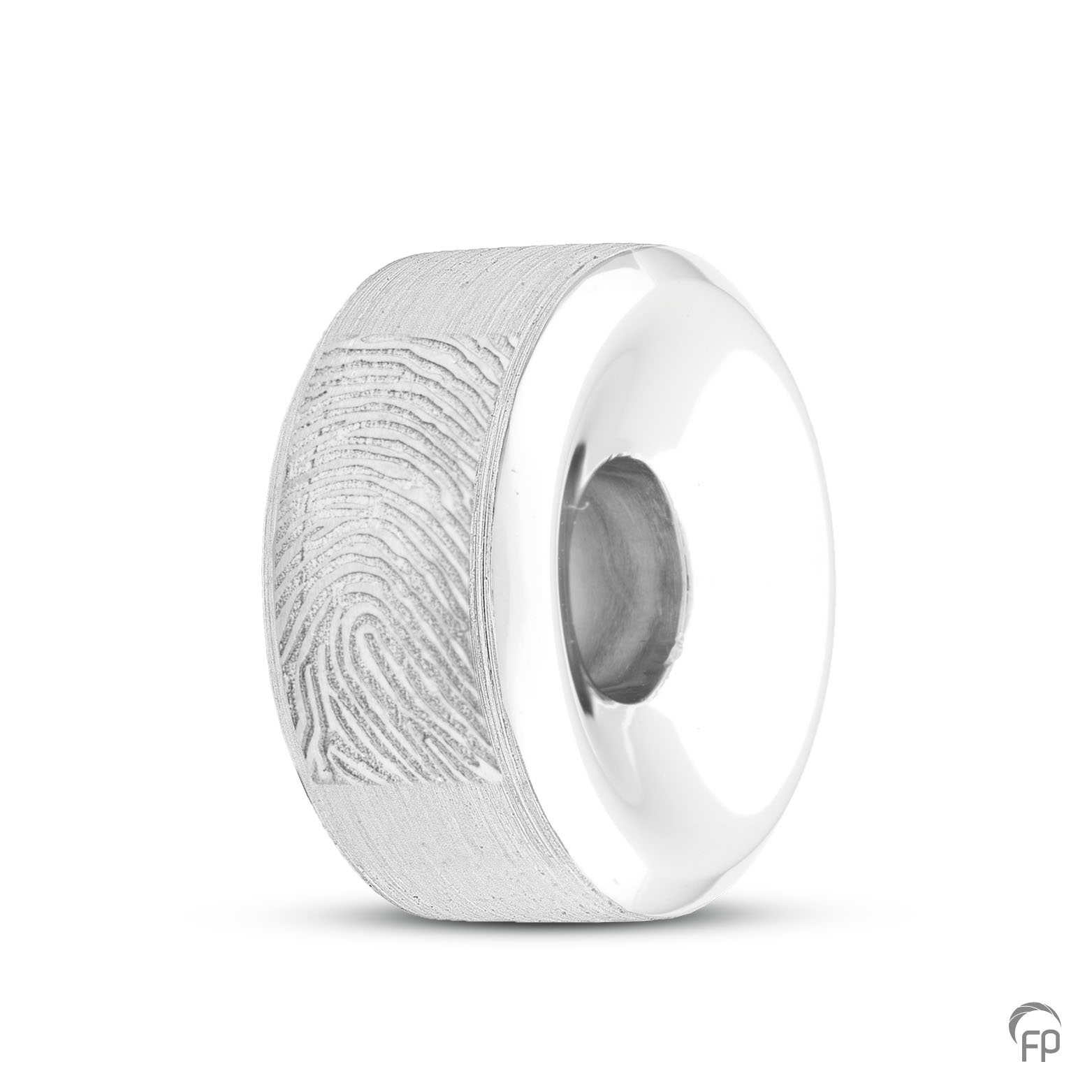 Assieraad - MB 003.FP Assieraad Memorial Bead met fingerprint Assieraad - MB 003.FP Assieraad Memorial Bead met fingerprint