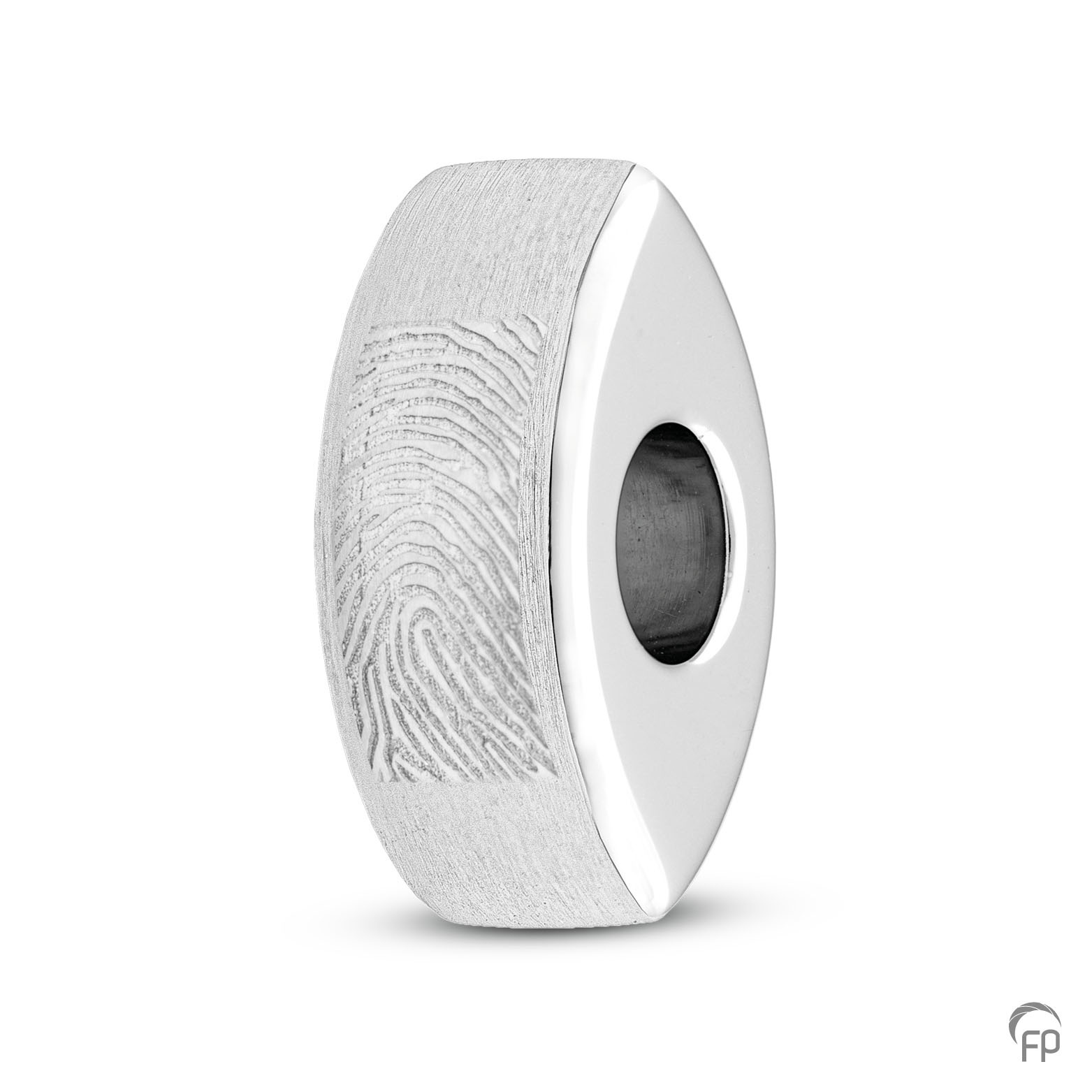 Assieraad - MB 005.FP Assieraad Memorial Bead met fingerprint Assieraad - MB 005.FP Assieraad Memorial Bead met fingerprint