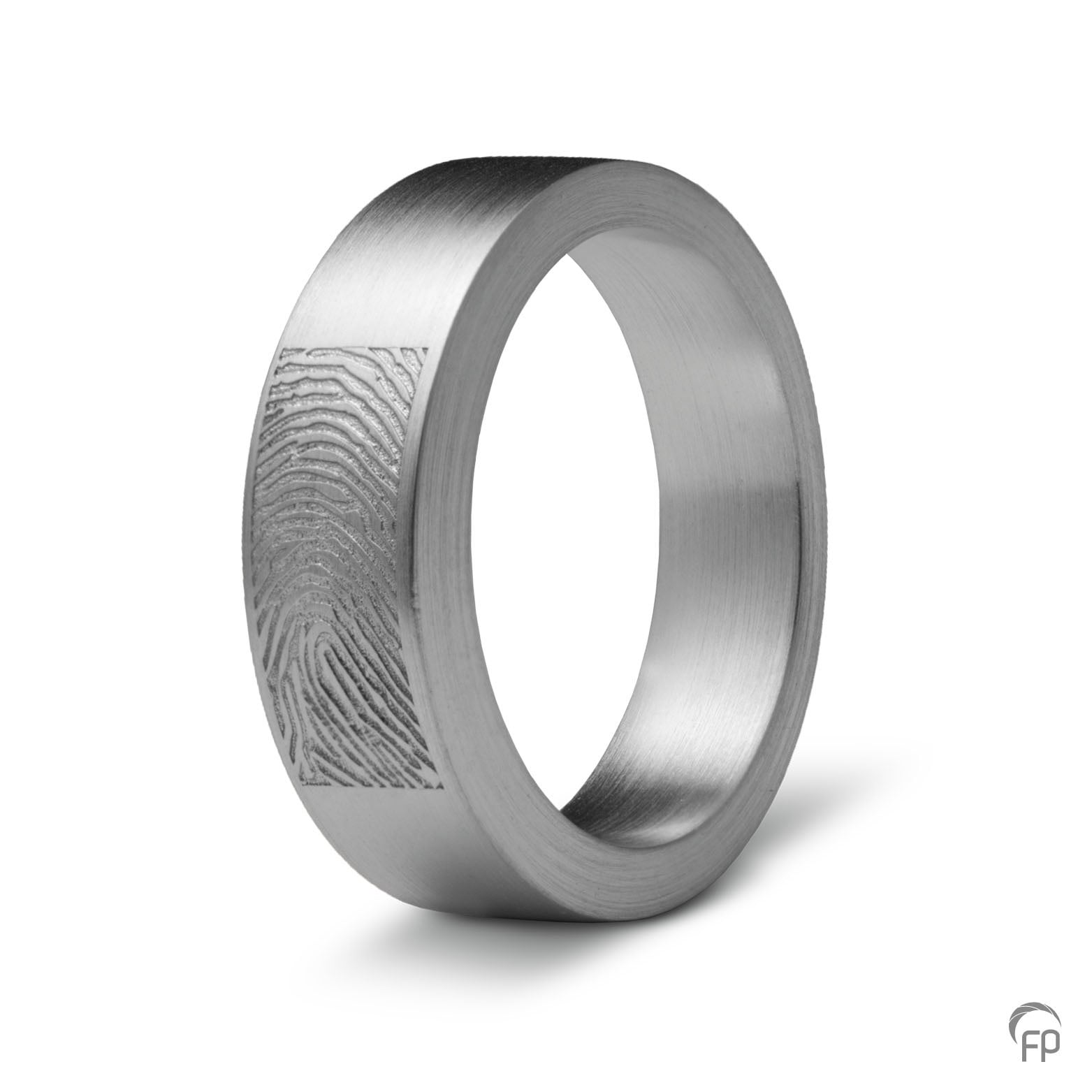 Assieraad - R 033.6.FPM Assieraad ring mat met fingerprint Assieraad - R 033.6.FPM Assieraad ring mat met fingerprint