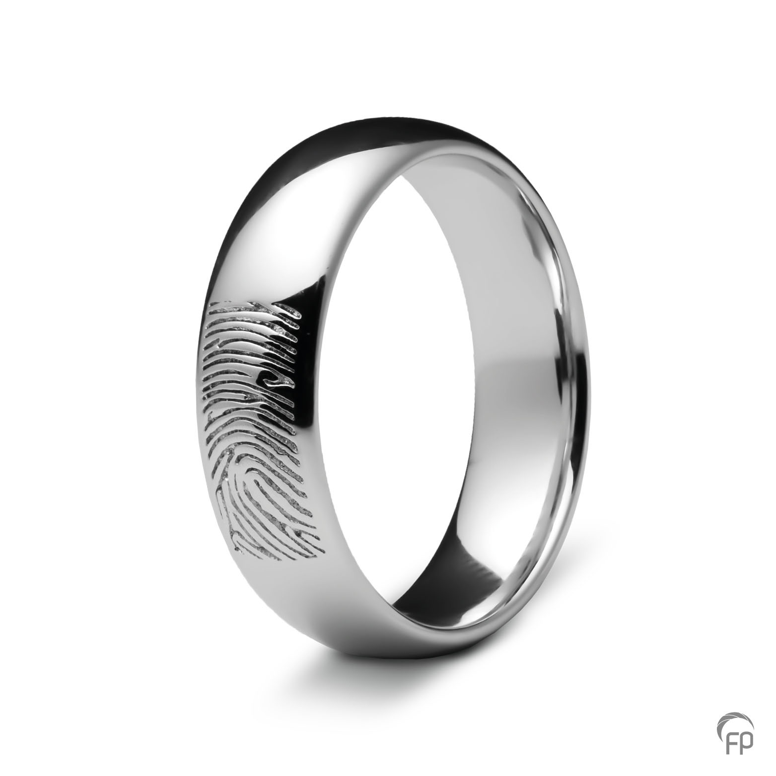 Assieraad - RF 01.6 Ring glanzend met fingerprint Assieraad - RF 01.6 Ring glanzend met fingerprint