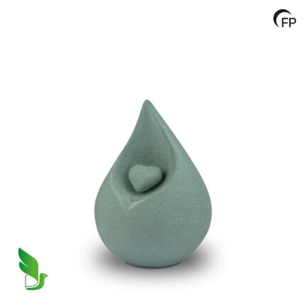 Biologische urn - mini Celest groen - 0,60 Liter