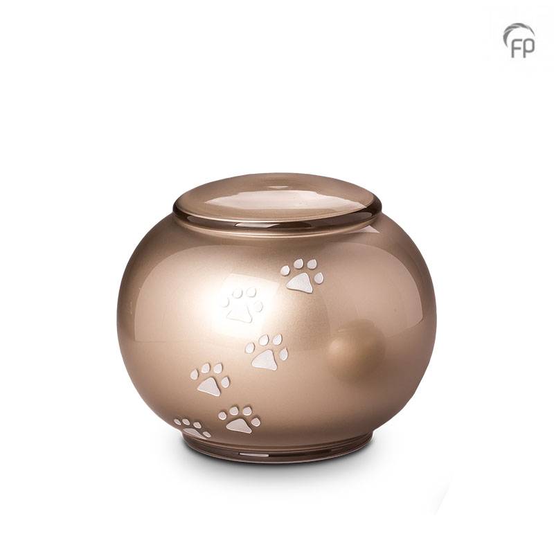 Glazen dierenurn - groot bruin - 2,50 Liter Glazen dierenurn - groot bruin - 2,50 Liter
