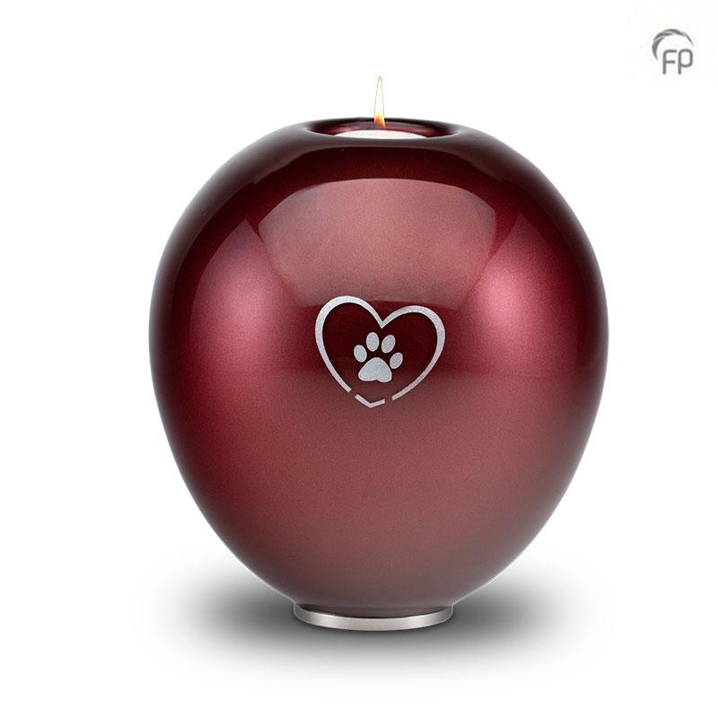 Glazen dierenurn - groot rood - 2,50 Liter Glazen dierenurn - groot rood - 2,50 Liter
