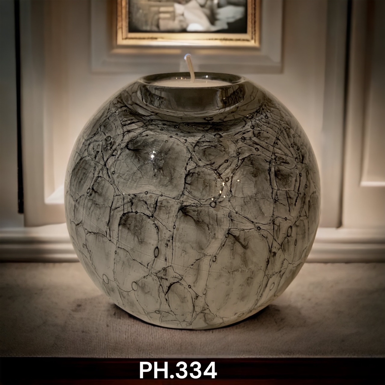 Glazen urn - As-Waxinelichtje Groot Gray Glazen urn - As-Waxinelichtje Groot Gray