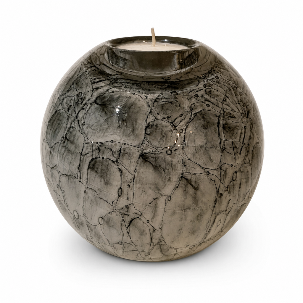 Glazen urn - As-Waxinelichtje Groot Gray - productfoto