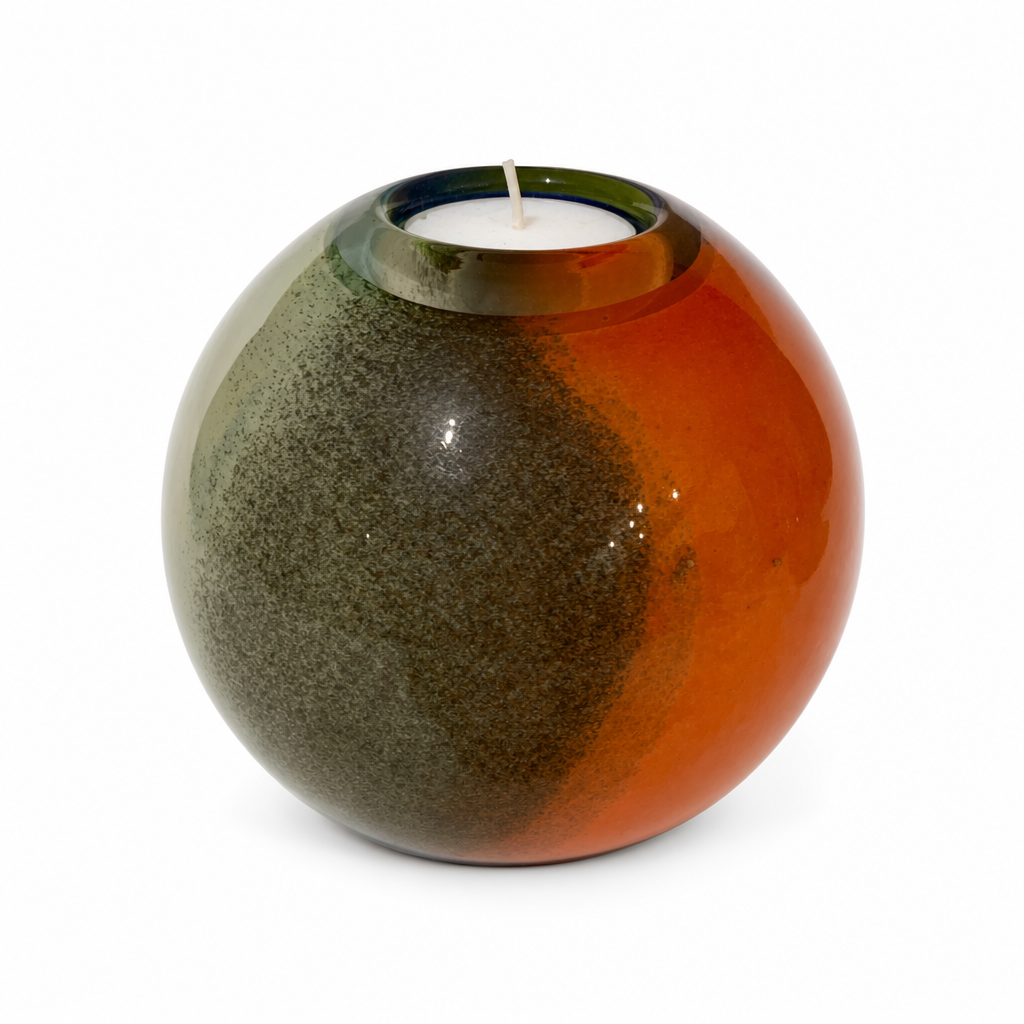 Glazen urn - As-Waxinelichtje groot Roodborstje - productfoto