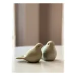 Glazen urn - Bird gold color goud - 0,03 Liter