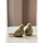 Glazen urn - Bird gold color goud - 0,03 Liter