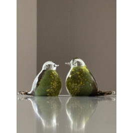 Glazen urn - Bird lime green nature groen - 0,03 Liter Glazen urn - Bird lime green nature groen - 0,03 Liter