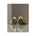 Glazen urn - Bird lime green nature groen - 0,03 Liter