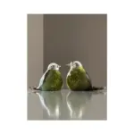 Glazen urn - Bird lime green nature groen - 0,03 Liter