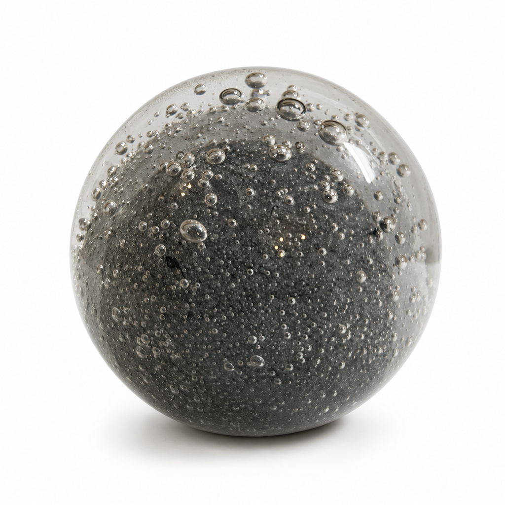 Glazen urn - Bol Black - productfoto