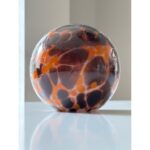 Glazen urn - Bulb orange-black 12 CM-0,5L - 0,50 Liter