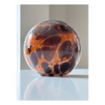 Glazen urn - Bulb orange-black 12 CM-0,5L - 0,50 Liter