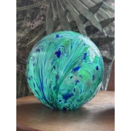 Glazen urn - Bulb turquoise-blue-green-white 12 CM-0,5L - 0,50 Liter Glazen urn - Bulb turquoise-blue-green-white 12 CM-0,5L - 0,50 Liter